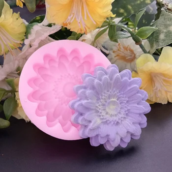 Nové 3D chryzantémy Mydlo formy Kvety silikónové formy sviečka plesňou Slnečnice cake decoration nástroje veľkoobchod
