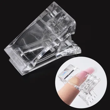 TIANMI Priehľadný Kryštál nechtov svorka Crystal lepidlo klip DIY falošné nechty držiteľ Crystal rozšírenie lepidlo klip