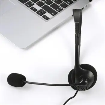 USB/3.5 mm Konektor Káblové Počítač Slúchadlá Call Centrum Headset S MIKROFÓNOM Telefón Hlasovú palubného telefónu Pre Počítačové Hry, Ovládanie Hlasitosti