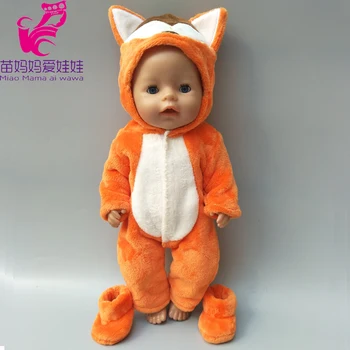 40 cm Bábika Oblečenie pre 38cm Bebe Bábiky Oblečenie Nohavice Roztomilý Kreslený Fox Sada pre 17