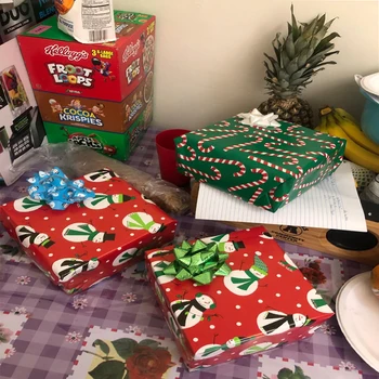 6pcs Kraft Papier Darčekové krabičky na Sladkosti Box Ručné DIY Prospech Darčekový Balíček Pre Domáce Vianočné Party, Svadby, k Narodeninám Balenie