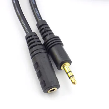 3,5 mm Jack Samec Samica Predlžovací Kábel Slúchadiel AUX Audio Stereo Kábel Extender 1.5/3/5/10M Pre MP3/4 TV Počítača