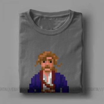 Muži T-Shirts Guybrush Threepwood Monkey Island T Shirt Bežné Bavlna Tričká Krátky Rukáv Hry Video Pirát Retro Hra Topy 2