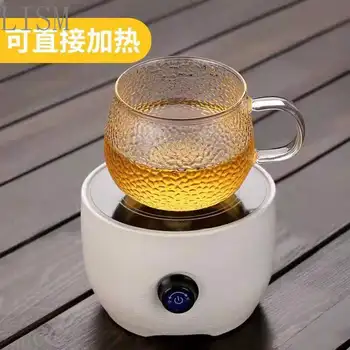1pcs Pribrala tĺkol vysokej borosilikátového skla šálku čaju Kung Fu čaj nastaviť domácnosti s rukoväť priehľadný sklenený pohár