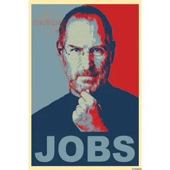 Nové Steve Jobs Plagát Vlastné Satin Plagát, Tlač Tkaniny Tkaniny Stene Plagát, Tlač Hodvábne Tkaniny Tlače Plagát