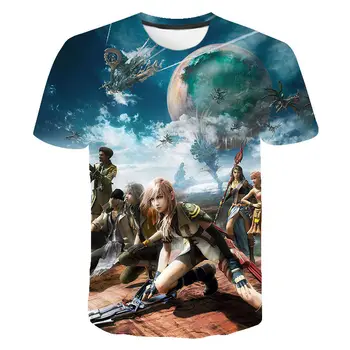 2021 Nové Módne Final Fantasy Cool 3D Vytlačené T Shirt Lete Muži, Ženy, Deti, Krátky Rukáv Chlapec Dievča Deti Streetwear Topy 4