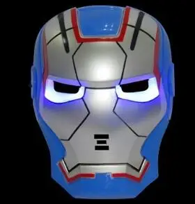 LED Svietiace Super Hrdina Maska Avengers Spiderman Kapitán Amerika Iron Man Hulk Ant muž Strany Cosplay Halloween Masky Hračky 0
