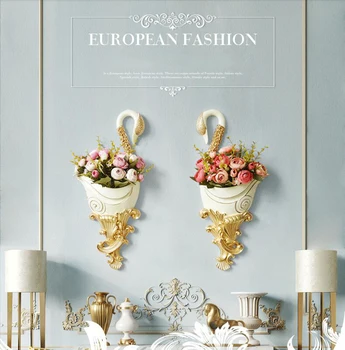 Jednoduché Európskej Swan Stene Visí Živice Váza Kvetina Stand Remesiel Domov Verandu, Obývaciu Izbu Pozadí Nástennú Maľbu Ornament Dekorácie