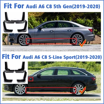 Blatník Na Audi A6 Sedan S-Line Športový C8 2019-2020 Mudflaps Blatníky Auto Príslušenstvo Splash Guard Blatník 5. 5 Gen 3