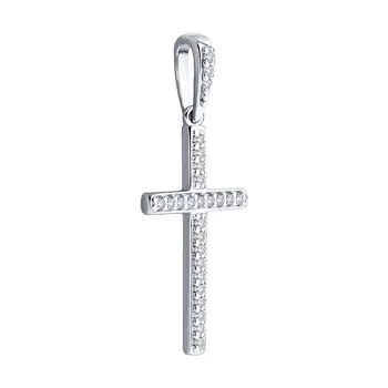 Kríž SOKOLOV s kubických Striebro, módne šperky, striebro 925, žien a mužov, prívesky na krk ženy