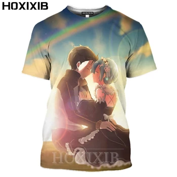 HOXIXIB Anime Re Nula T Shirt Mužov 3D Tlač Čarodejnice Satella Hentai Tričko Ženy Bikini Mikina Sexy Dievča Emilia Dovolenku Oblečenie 0