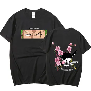 Japonské Anime Jeden Kus Roronoa Zoro T Shirt Mužov Harajuku Manga Grafické Tees T-tričko Unisex Letné Topy Tričko Nadrozmerné Muž 0