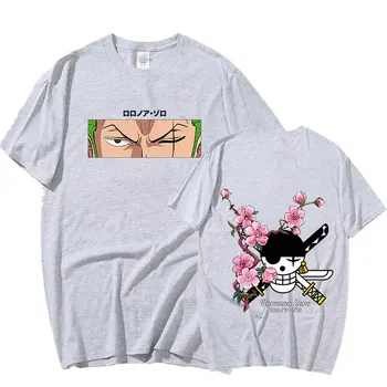 Japonské Anime Jeden Kus Roronoa Zoro T Shirt Mužov Harajuku Manga Grafické Tees T-tričko Unisex Letné Topy Tričko Nadrozmerné Muž 4