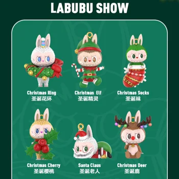 Pôvodné POPMART LABUBU Vianočné Série Nevidiacich Box na Hračky Figúrka Určuje Štýl Roztomilé Anime Charakter Vianočné Prekvapenie Darček