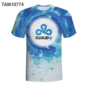 2021 Nové Letné Cloud9 Tím Oblečenie 3D Tlač Tvorivé Mužov Temperament Všestranný T-Shirt detské Pekný T-Shirt