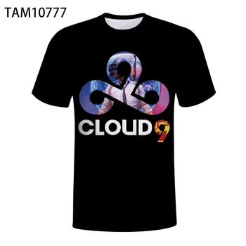 2021 Nové Letné Cloud9 Tím Oblečenie 3D Tlač Tvorivé Mužov Temperament Všestranný T-Shirt detské Pekný T-Shirt 4