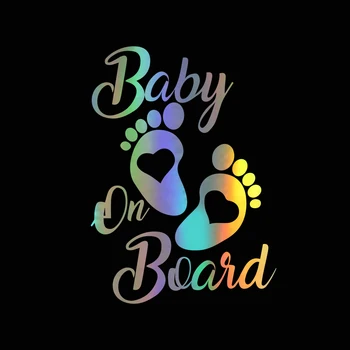 Baby kočík séria auto samolepky, zaujímavé vinylové auto okno varovné príznaky, detské nálepky, osobné auto styling 4