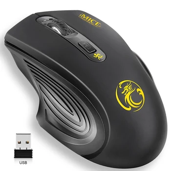 USB Bezdrôtová Myš 2000DPI USB 2.0 Prijímač Optická Počítačová Myš 2,4 GHz, Ergonomické Myši Na Notebook Zvuk z PC Silent Mouse