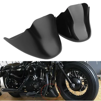 Matná Svetlý Black Motocykel Predný Spodný Spojler Blatníka Vzduchu Dam Bradou Kapotáže Pre Harley Sportster XL Iron 883 1200 Modely 5
