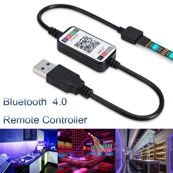 Bezdrôtové 5-24V Smart Telefónu Ovládanie RGB LED Pásy Svetla, Radič USB Kábel, Bluetooth-compatitle Smart Home Automation Moduly