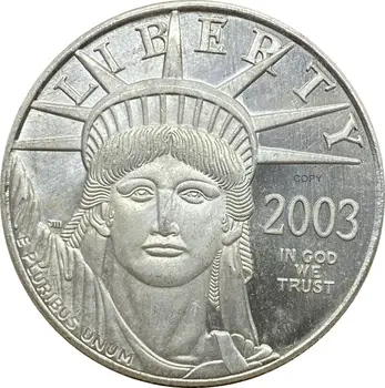 Spojené Štáty Americké 2003 Rok Socha Slobody 100 Dolárov Eagle Zlata Mincí Pozlátené Striebro Kópiu Pamätné Mince 1