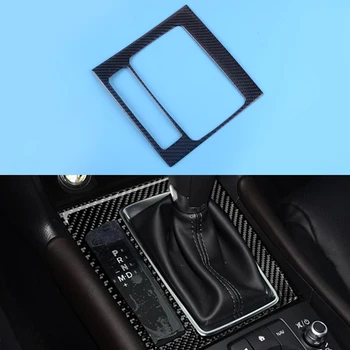 DWCX Uhlíkových Vlákien Black LHD Radenie Panel Rám, Kryt vhodné na Mazda 3 Axela 2017 2018