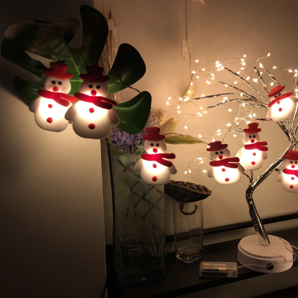1.6 M-10 Snehuliak, Vianočný Stromček LED Girlandy String Svetlo Vianočné Dekorácie Pre Domov vianočné ozdoby 2022 Nový Rok Darčeky 3