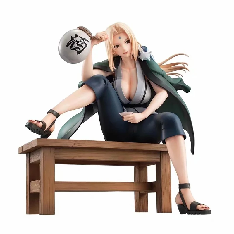 16 cm Shippuden Naruto Anime Postavy Tsunade Akcie Obrázok Zber Model Sedí Pitnej Figúrka Hračky pre Chlapcov Deti Darčeky 3