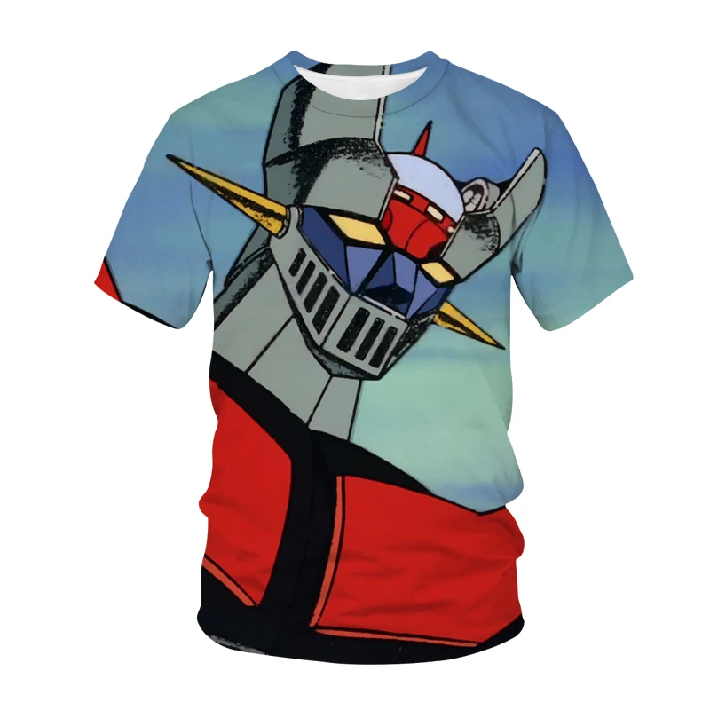 2022 mazinger z anime film robot streetwear 3d tlač t-shirt pánske módne bežné t-shirt deti chlapci dievčatá t-shirts110/6XL 3
