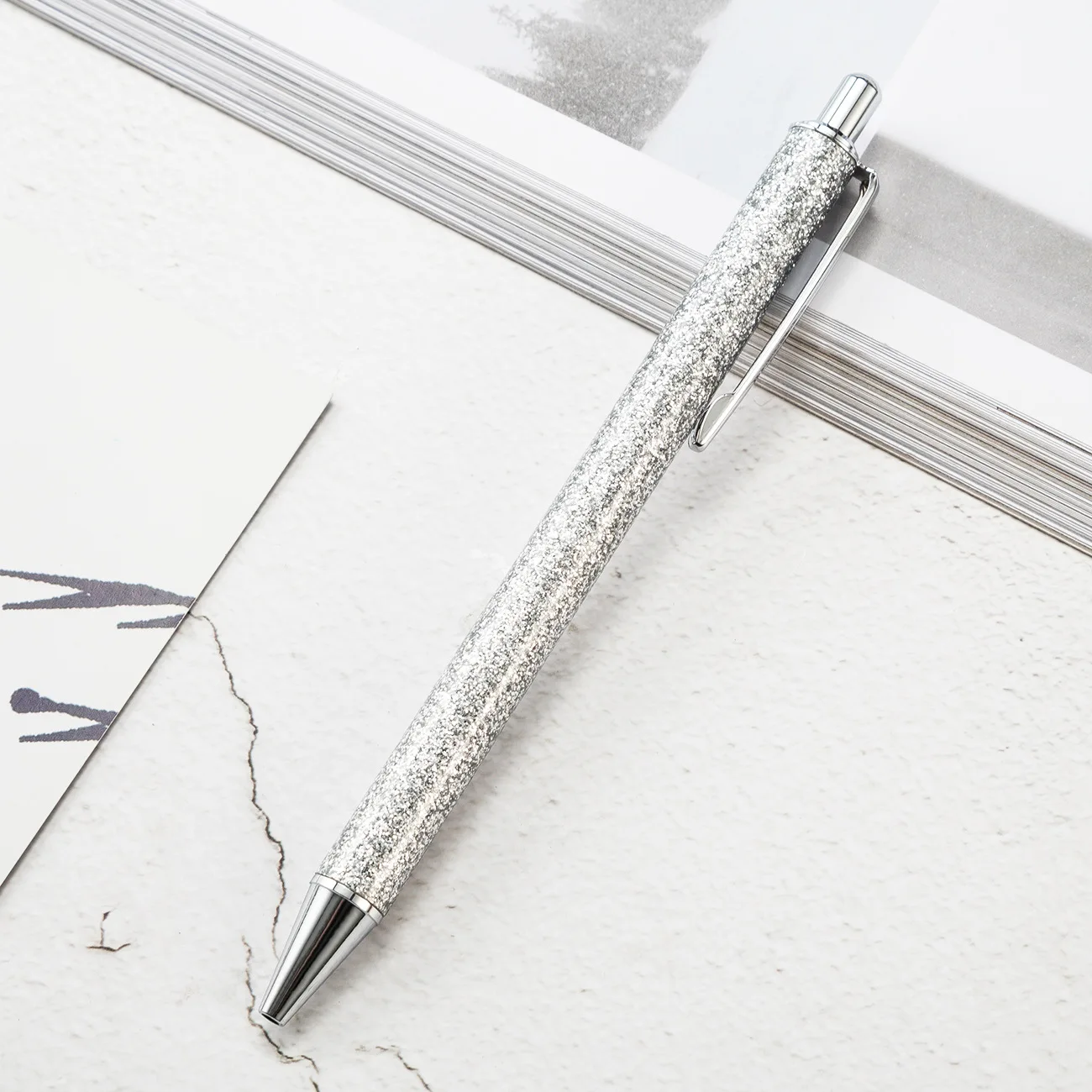 20pcs/lpt veľkoobchod kovové stlačte guľôčkové pero, kreatívne darček guľôčkové pero propagácia, reklama podpisový pero 3