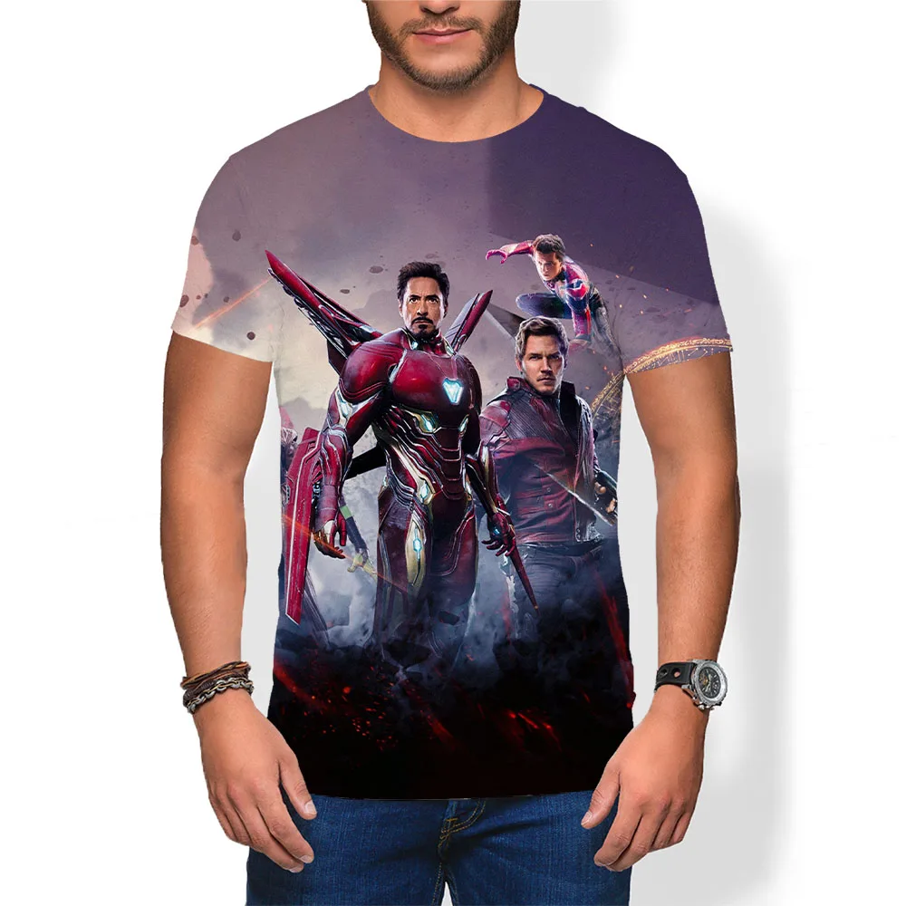 3D Tlač Avengers Muži T-košele s Krátkym Rukávom Letné Módy Chlapec Dievča Deti T-Shirts Streetwear Super Hrdina Deti Topy 3