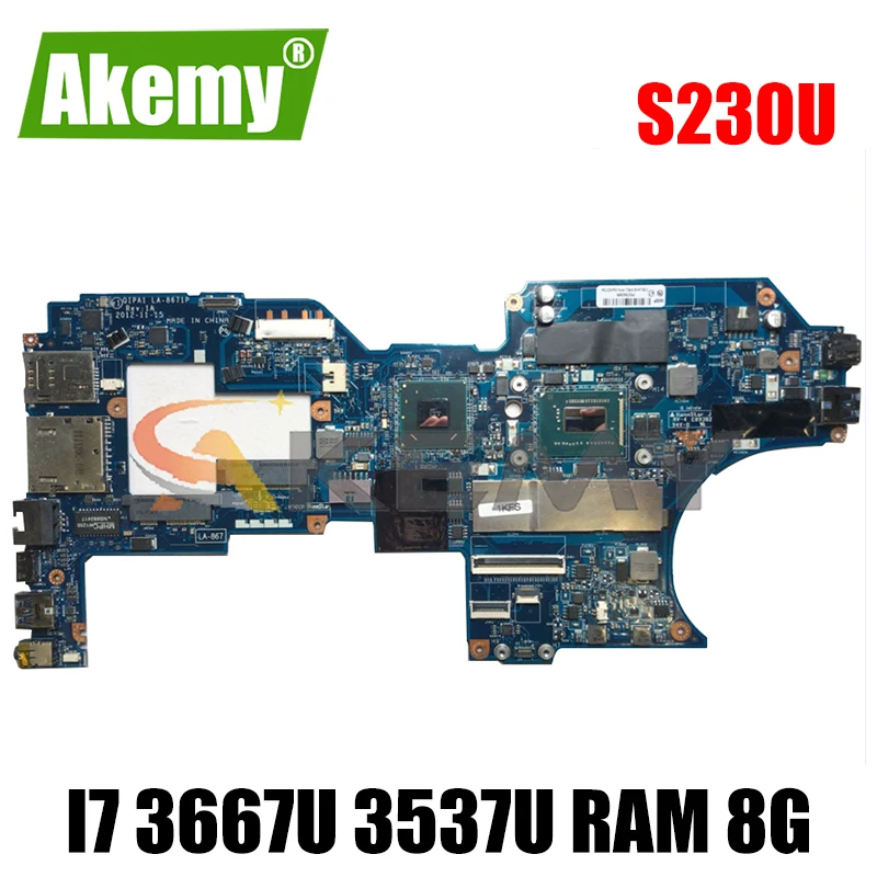 Akemy QIPA1 LA-8671P Pre Lenovo ThinkPad S230U Twist Notebook Doske CPU I7 3667U 3537U RAM 8GB Test Práca 3
