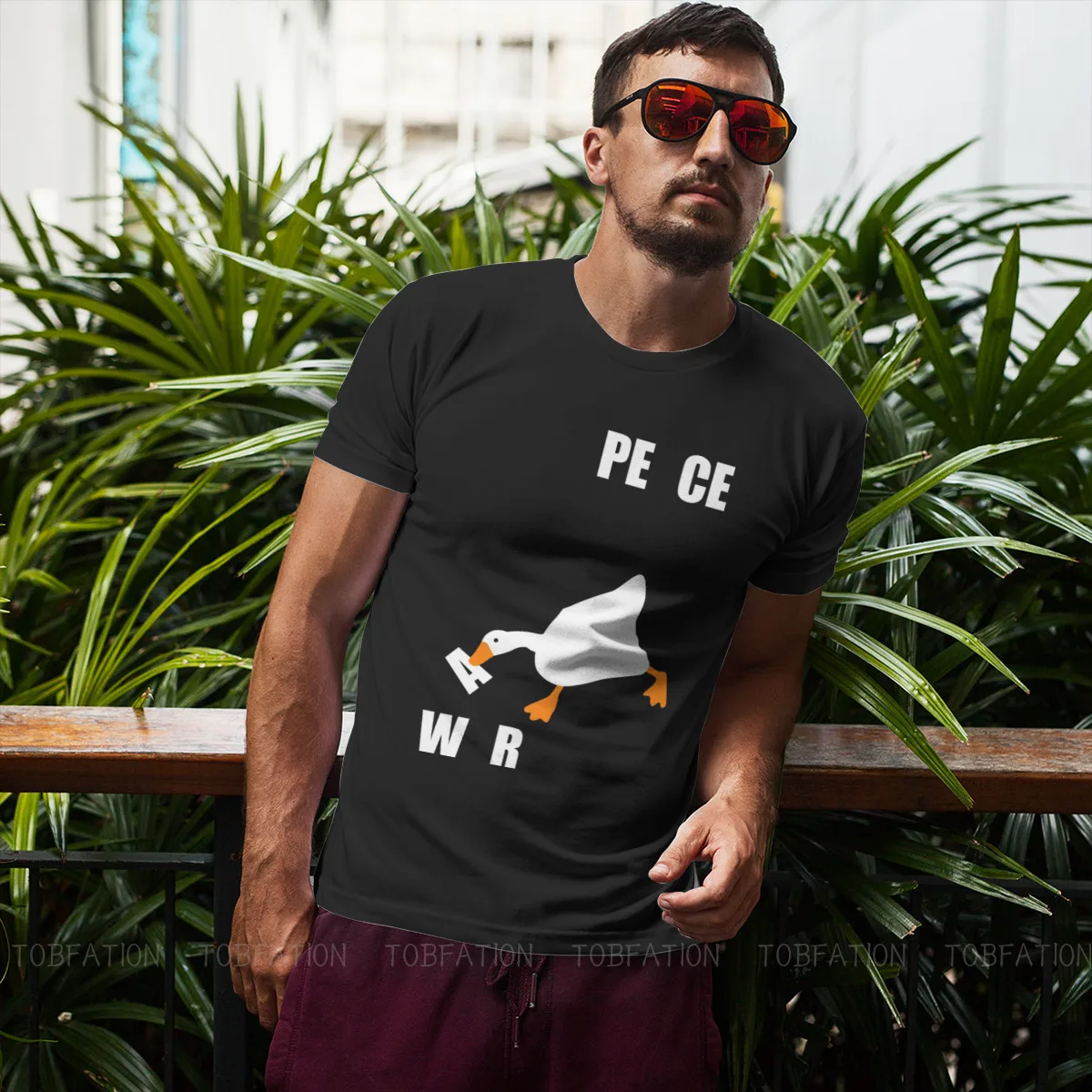 Bez názvu Hus Trúbenie Bell Hra Internet meme Tvorivé Tričko pre Mužov Mier Vojny Kolo Krku T Shirt Narodeninám Streetwear 6XL 3