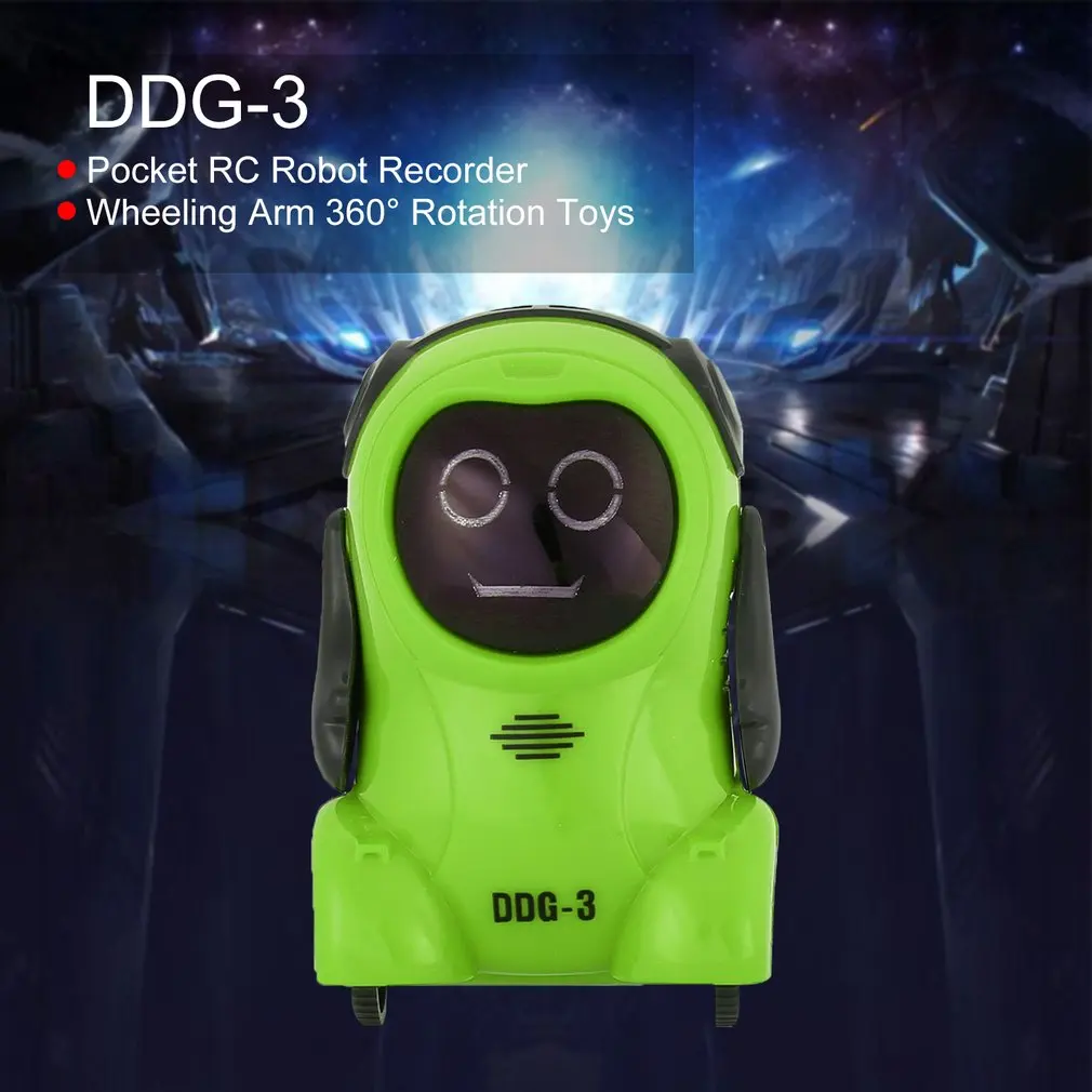 DDG-2/3 Intelligent Smart Mini Pocket Nahrávanie Hlasu RC Robot Záznamník Krúžiť Voľne 360 Rotácie Ramena Hračky pre Deti Zábavný Darček 3