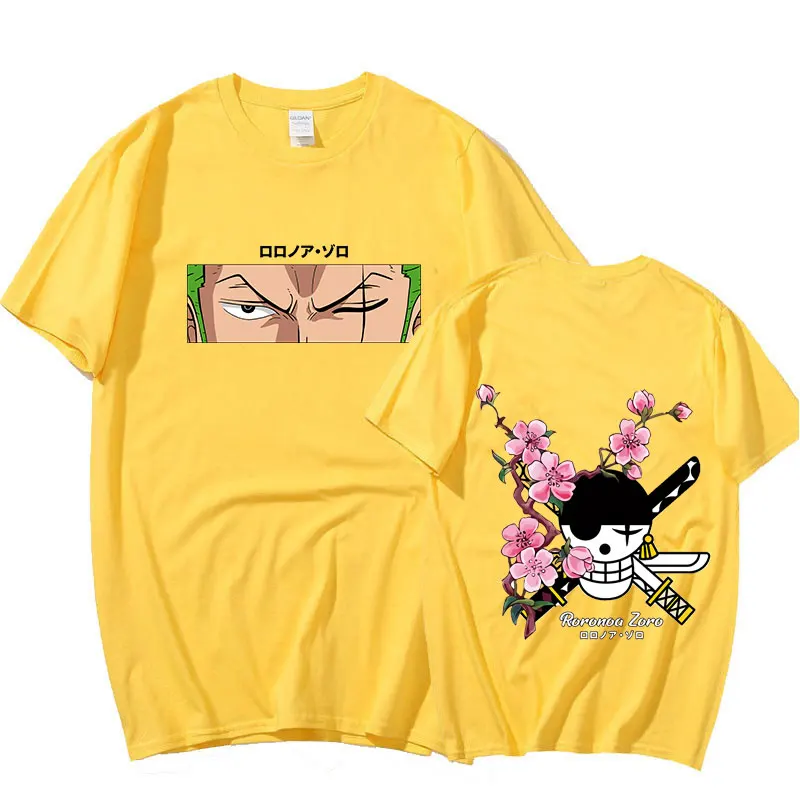 Japonské Anime Jeden Kus Roronoa Zoro T Shirt Mužov Harajuku Manga Grafické Tees T-tričko Unisex Letné Topy Tričko Nadrozmerné Muž 3