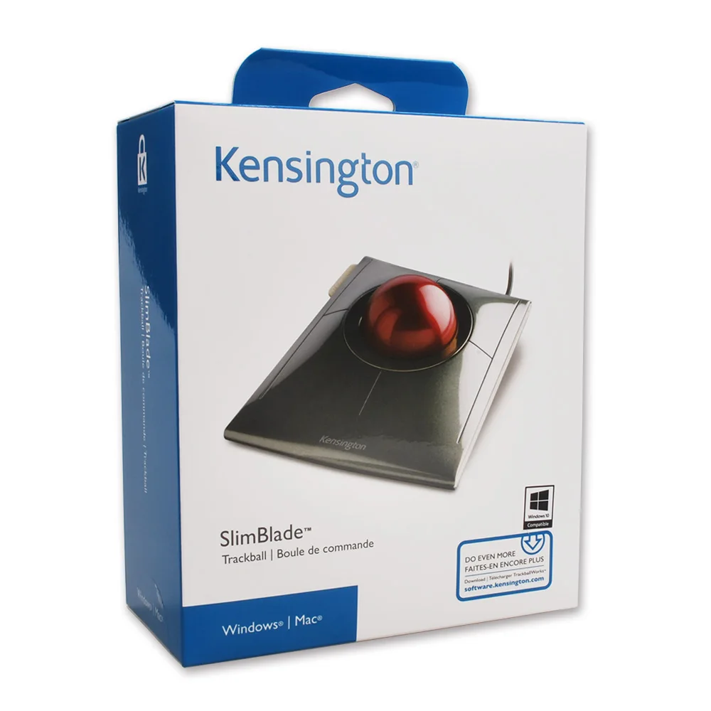 Kensington Pôvodné SlimBlade Media Control Trackball Optická Myš USB pre PC alebo Notebook, s Veľkými Loptu pre AutoCAD K72327 3