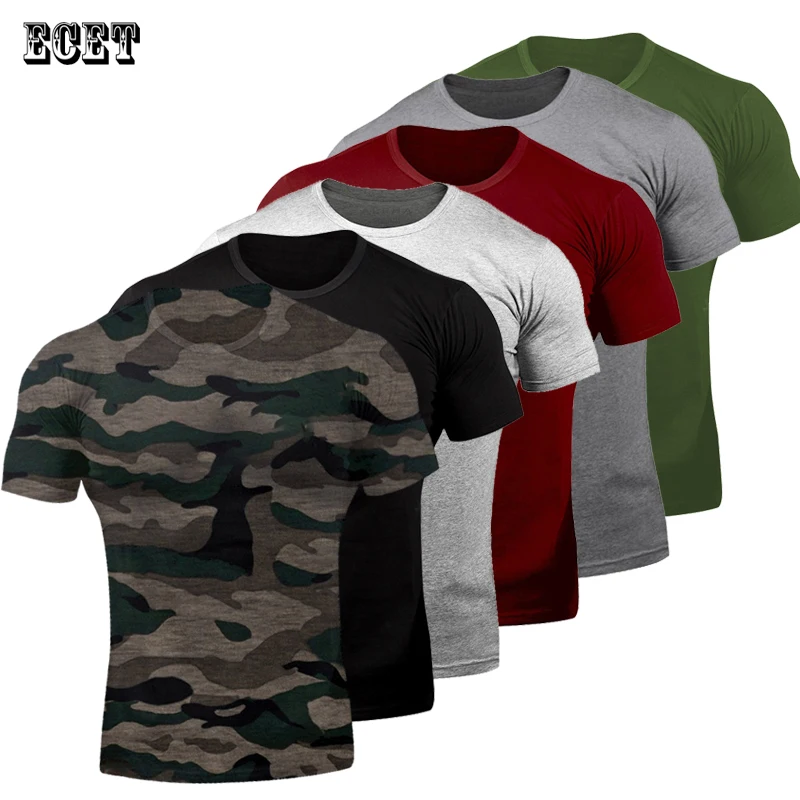 Letné nové jednofarebné pánske T-shirt vonkajšie streetwear bežné krátke puzdre tričko bavlna módne náradie bežné T-shirt 3