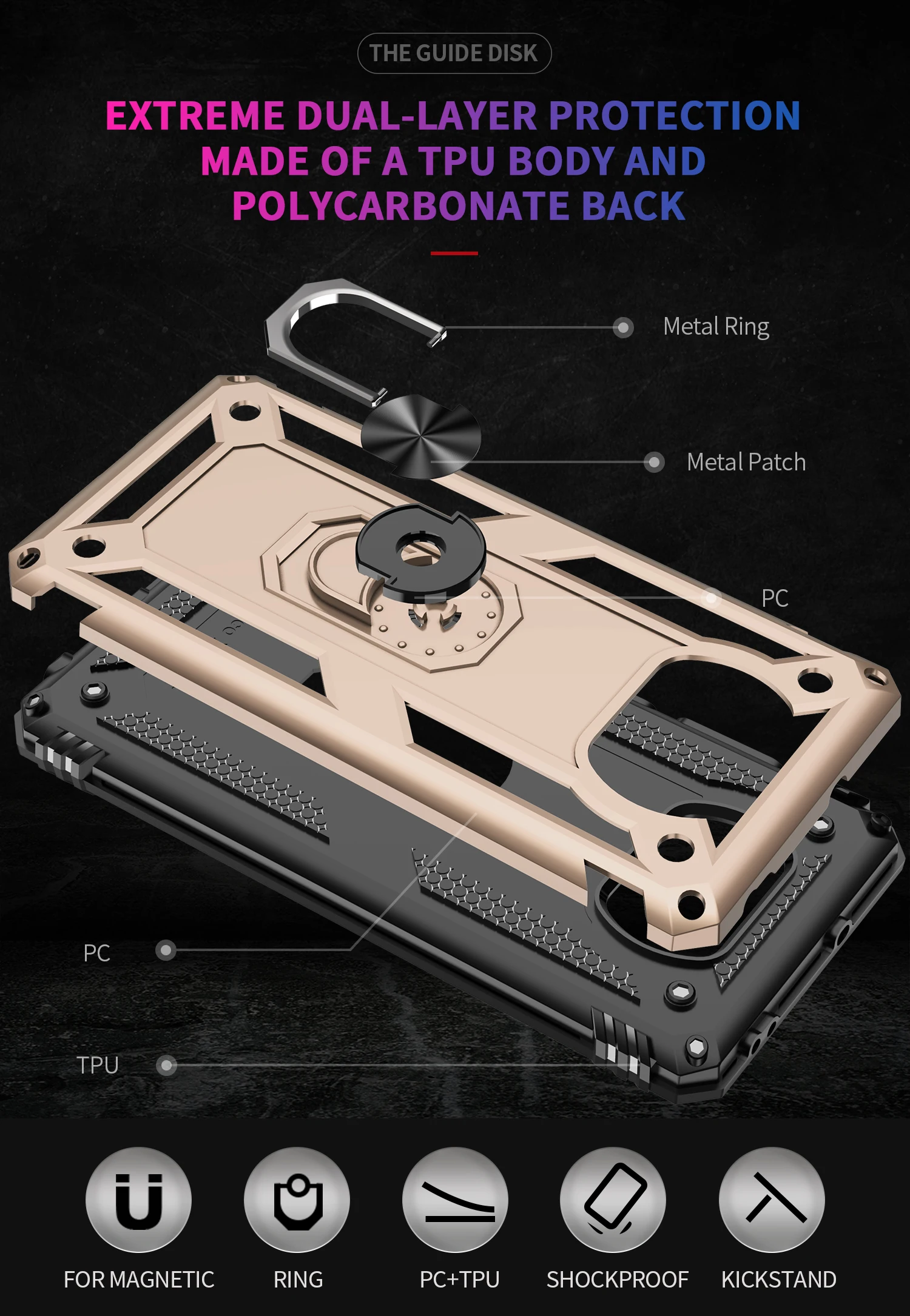 Luxusné Shockproof Brnenie S Krúžok Držiak Auta Magnetické Ochranné Telefón puzdro Pre Xiao Redmi K40 Poco X3-X2, F2, F3 Pro NFC Kryt 3