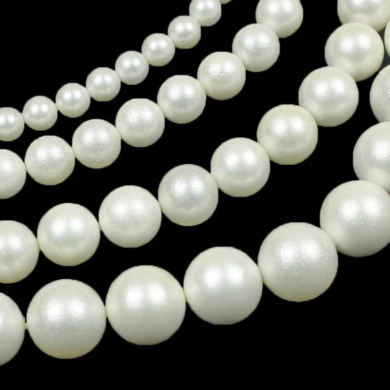 Matné Biele Shell Perlou Kolo Voľné Dištančné Korálky Pramene pre Šperky, Takže DIY Náramok Príslušenstvo Zistenia 6 8 10 12 mm 3