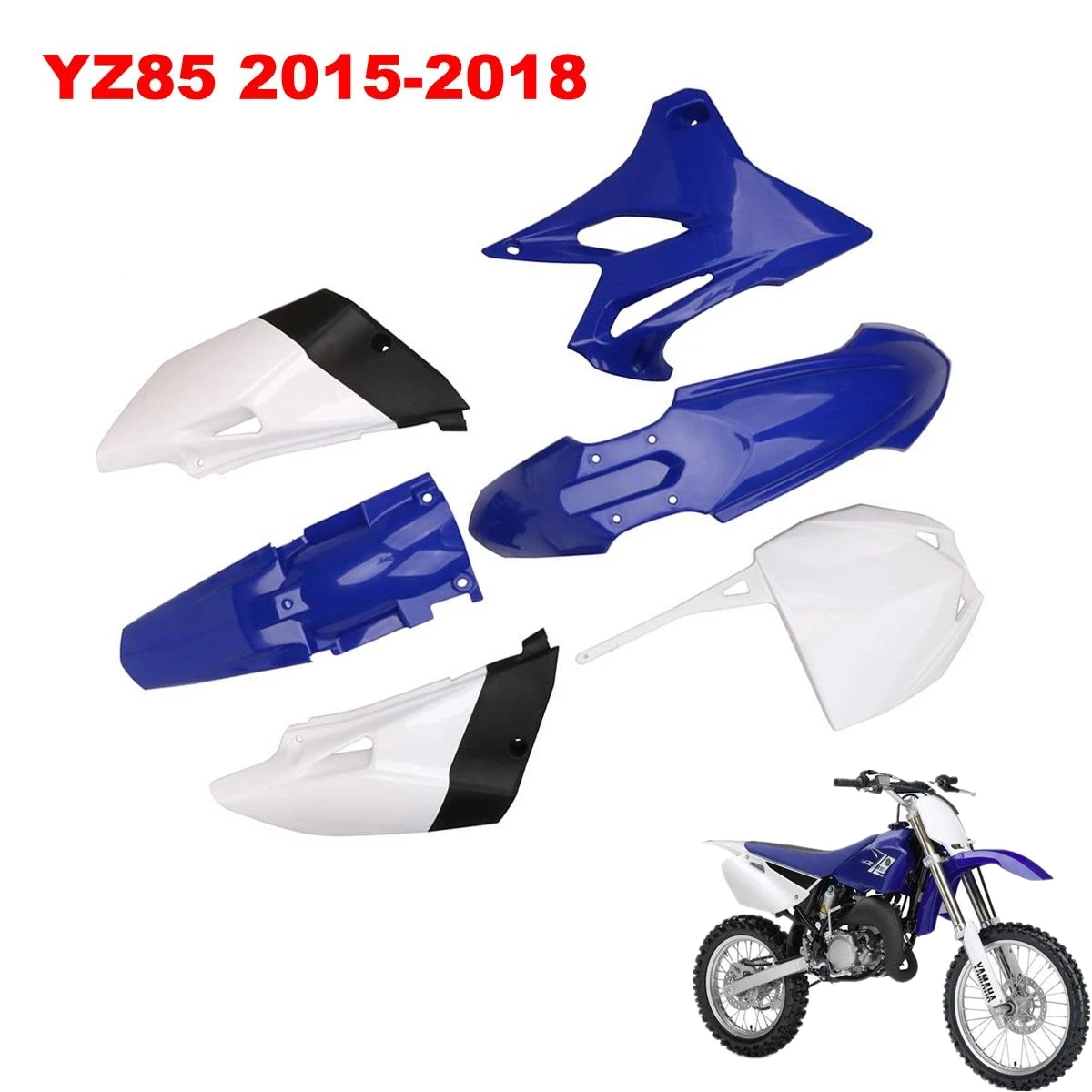 Motocykel Plastové Kapotáže Blatníky poznávacia Upínadlá Bočné Panely Pre Yamaha YZ85 YZ 85 2016 2017 2018 15 16 17 18 3