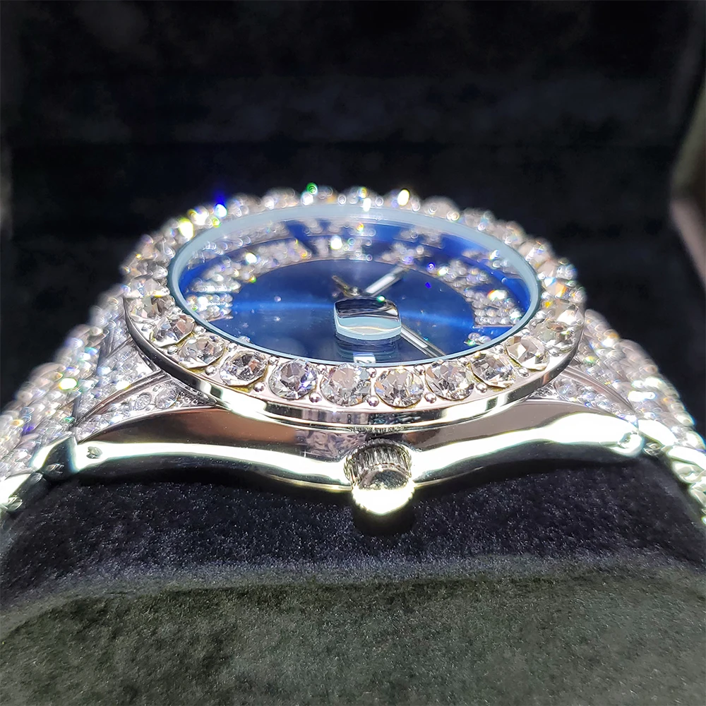 NOVÝ Módny Biznis Hodinky pre Človeka Quartz Nehrdzavejúcej Ocele Luxusné náramkové hodinky Ľadový Z Mužskej Hodiny s Dátumom Relogio Masculino 3