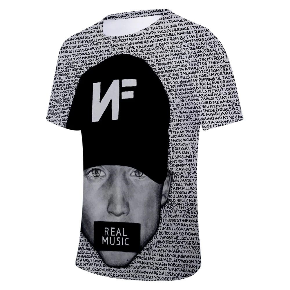 Rapper Nathan Ján Feuerstein NOVÝ Album Vyhľadávanie NF 3D tlač t-shirt Muži/Ženy lete Bežné Krátky Rukáv t shirt Oblečenie 3