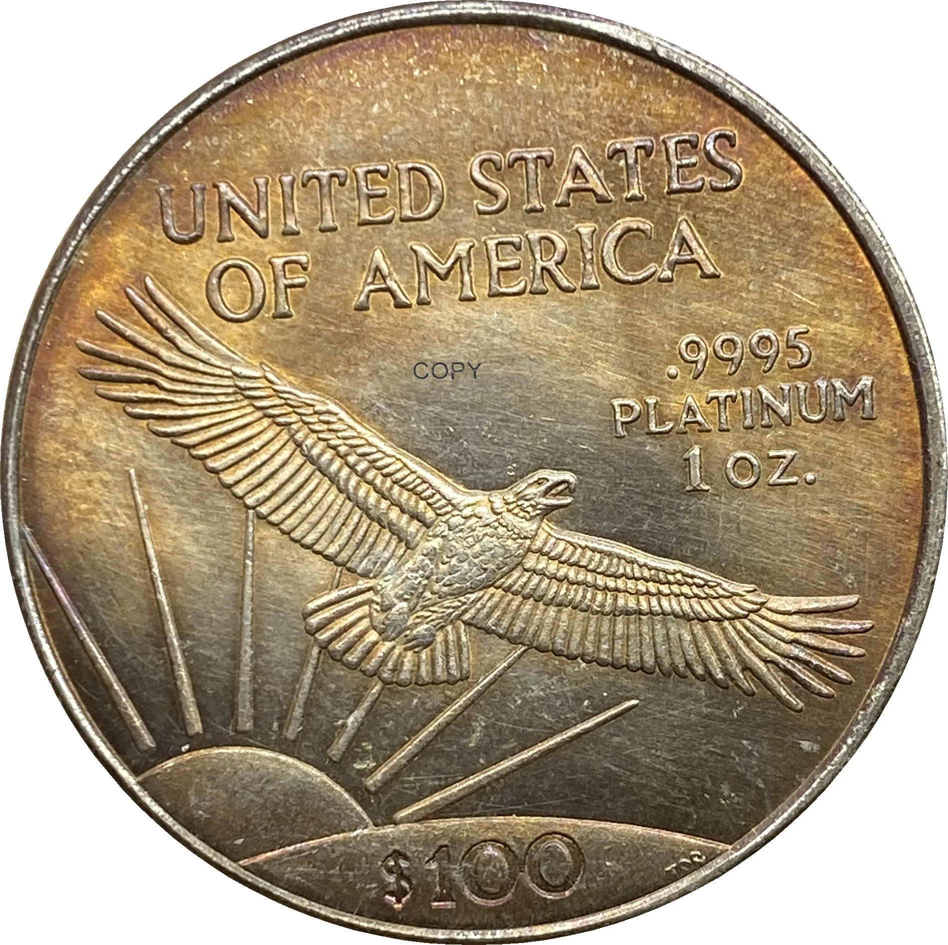 Spojené Štáty Americké 2003 Rok Socha Slobody 100 Dolárov Eagle Zlata Mincí Pozlátené Striebro Kópiu Pamätné Mince 3