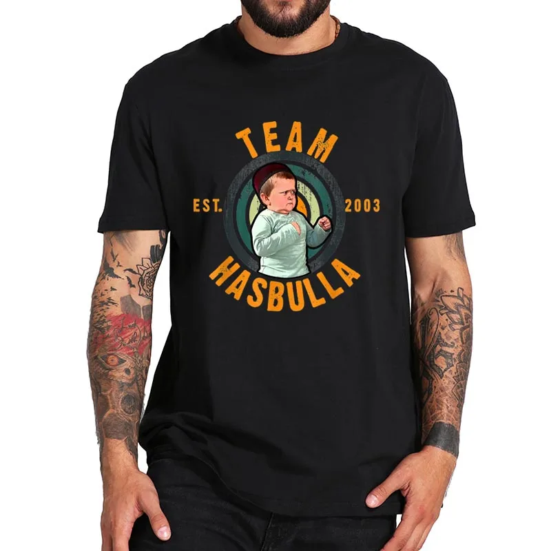 Tím Hasbulla Úsmev Klasické T-tričko Hasbulla Boj Meme Retro pánske Oblečenie Bežné Mäkké Letné Top Ázijské Veľkosť 3