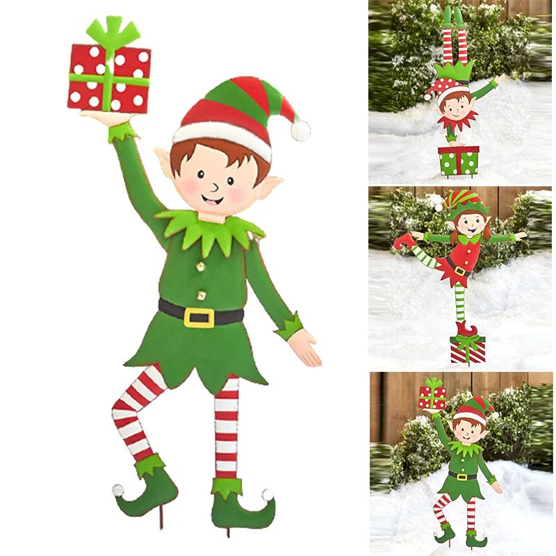 Vianočné Tému Vianoce Série Christmas Elf Záhrada Hromadu Vianočné Vložiť Vonkajšie Dekorácie 3
