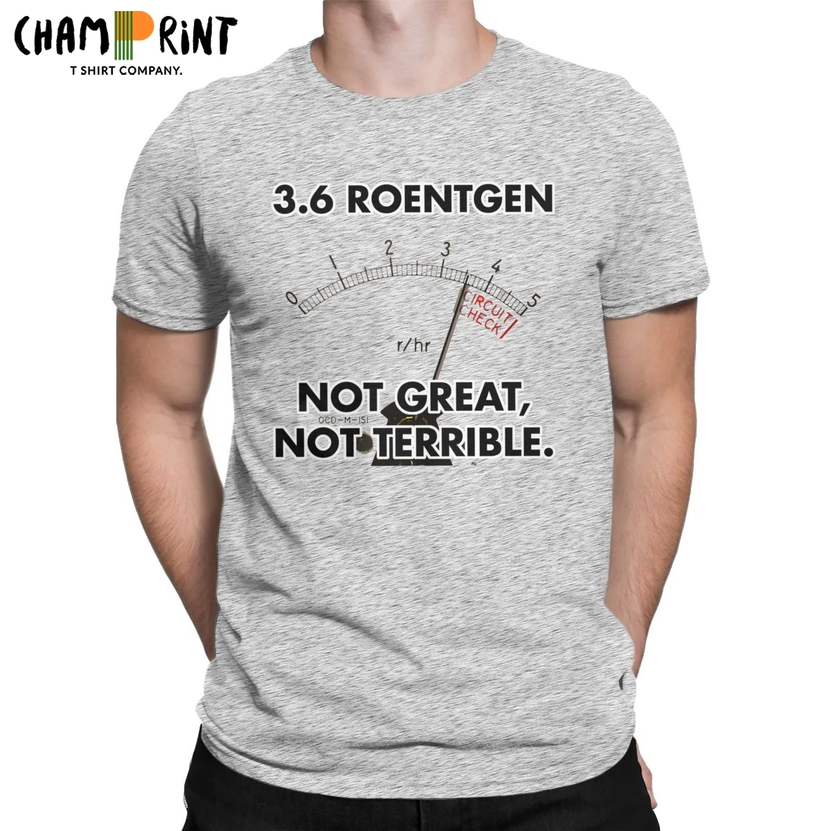 Černobyle 3.6 Roentgen T-Shirt pre Mužov Humor Bavlna Tee Tričko Posádky Krku, Krátke Sleeve T Košele Plus Veľkosť Oblečenie 3