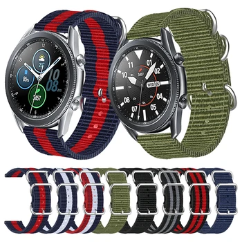Krúžok Pracky Tkané Nylon Popruh Pre Samsung Galaxy Watch3 41mm 45 mm Náramok Hodiniek 46 mm 42mm Watchband Aktívny 2 S3 Textílie Band