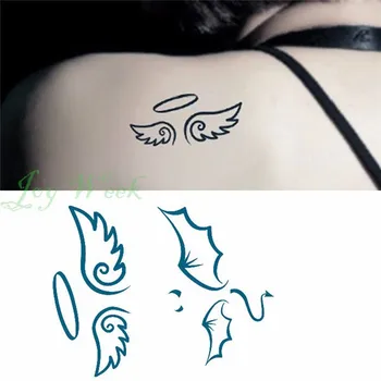 Nepremokavé Dočasné Tetovanie Nálepky na nohy členok zápästie anjel Amor genius tatto nálepky flash tetovanie falošné tetovanie pre dievča