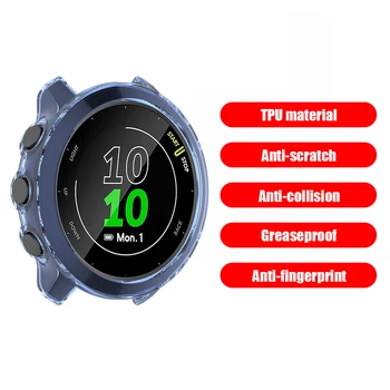Ochranné puzdro Pre Garmin Predchodcu 55/158 TPU Shell Kryt Plášťa Nárazníka Screen Protector Smartwatch Príslušenstvo