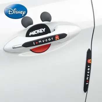 Disney Mickey Mouse, Minnie Auto Rukoväť Dverí Misy Nálepky Dvere Auta Anti-kolízie Anti-scratch Roztomilý Auto Dekorácie-Nálepky 4